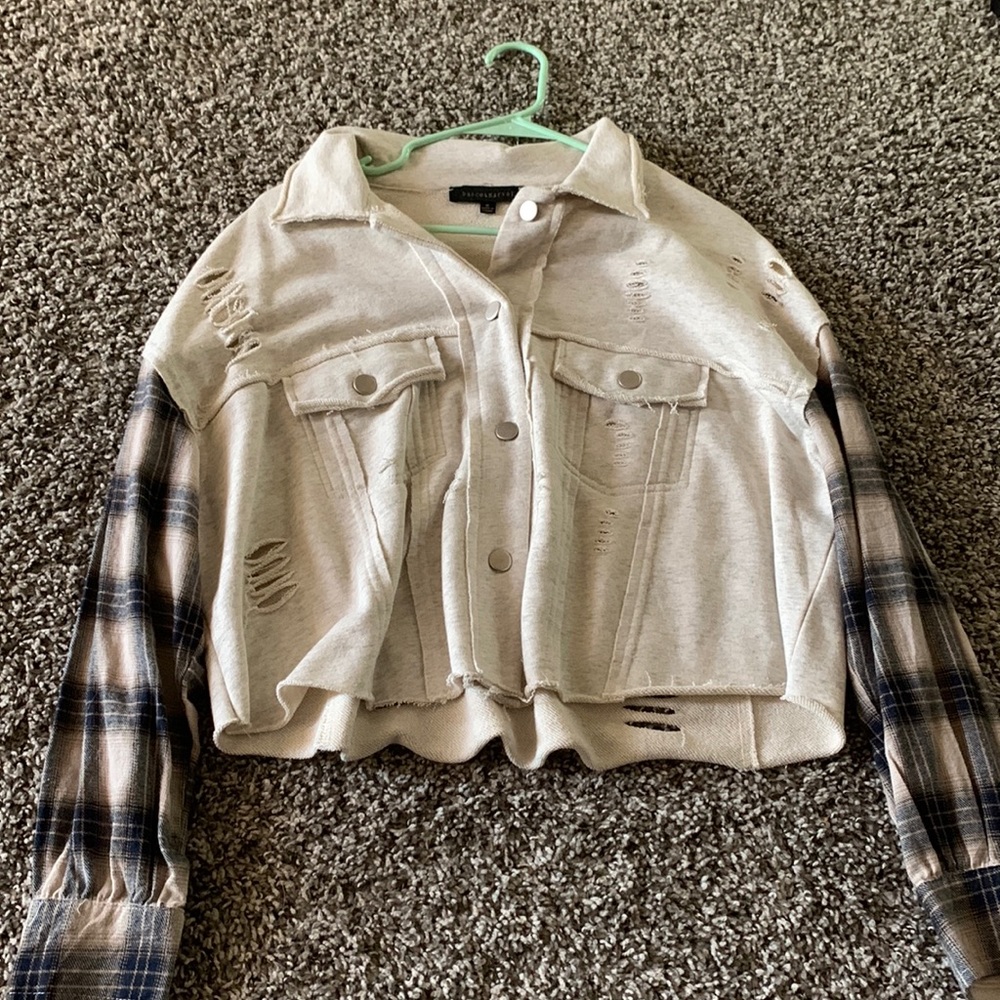 Brand: Dance&Marvel. Color: cream and a little gray.